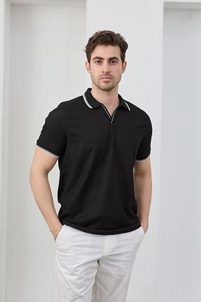تیشرت مشکی مردانه اسلیم فیت RAVANELLI - کد 899269246