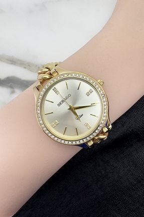 ساعت مچی طلائی زنانه 38 میلی متر Daniel Klein - کد 331597787