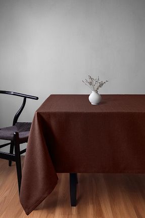 رومیزی قهوه ای پلی استر Gauze Fabric Design - کد 900107929