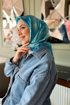 روسری رنگی کرپ ساتن ابریشم Armine - کد 806625744