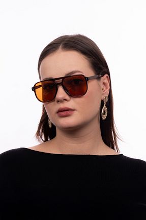 عینک آفتابی قهوه ای زنانه UV400 GlimmerGroove - کد 870026298