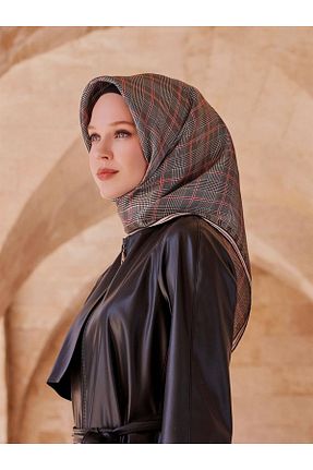 روسری رنگی کرپ ساتن ابریشم Armine - کد 801444456