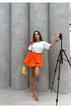 ست بالاتنه و پائین تنه نارنجی زنانه بافتنی jennyfer garment - کد 899292027