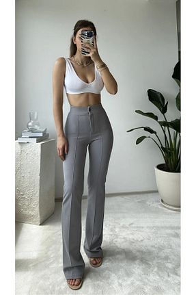 شلوار طوسی زنانه پنبه - پلی استر - الاستین THIFF GYMWEAR - کد 871707607