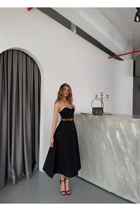دامن مشکی زنانه پلی استر xAsprin Fashion - کد 899285176