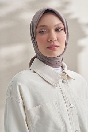 روسری قهوه ای کرپ ARMANDA - کد 899278449