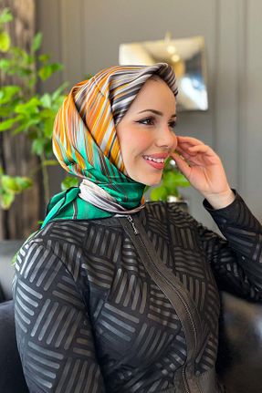 روسری سفید کرپ ساتن ابریشم Armine - کد 827064371