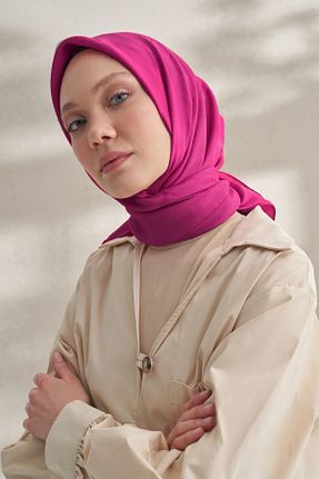 روسری قرمز کرپ ARMANDA - کد 899278437