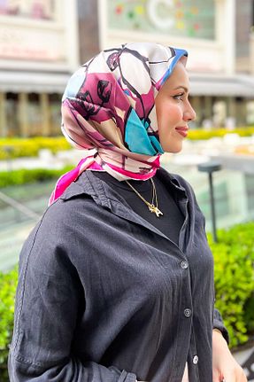 روسری رنگی کرپ ساتن ابریشم Armine - کد 836933181