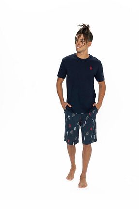 ست لباس راحتی قهوه ای مردانه چاپی U.S. Polo Assn. - کد 899286245