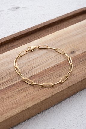دستبند استیل (فولاد) طلائی زنانه استیل ضد زنگ ByFlorya Jewelry - کد 836340652