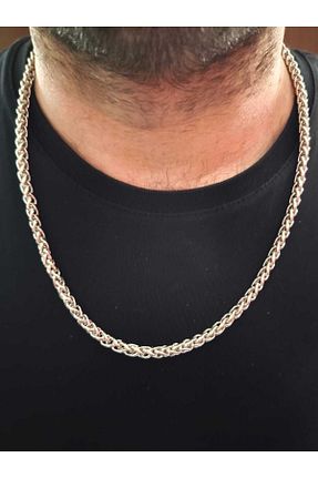 گردنبند جواهر متالیک مردانه آهن Kusakli - کد 899328826