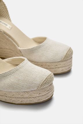 صندل بژ زنانه پاشنه پلتفرم Pull & Bear - کد 899305786