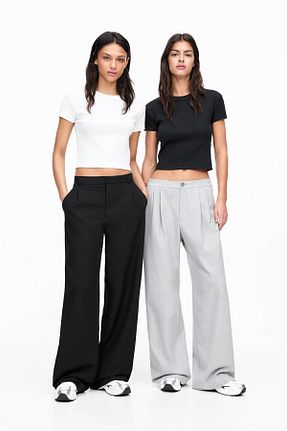 تیشرت سفید زنانه رگولار Pull & Bear - کد 899324842