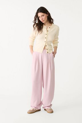 شلوار صورتی زنانه پلی استر Stradivarius - کد 899330216