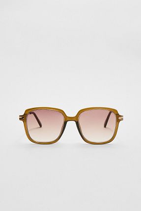 عینک آفتابی قهوه ای زنانه 55 Stradivarius - کد 899339845