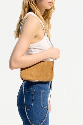 کیف دستی قهوه ای زنانه پلی استر Bershka - کد 899329123