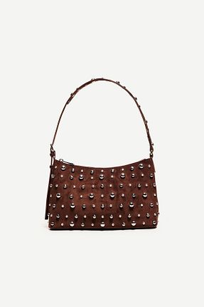کیف دستی قهوه ای زنانه سایز متوسط Bershka - کد 899329757