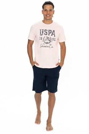 ست لباس راحتی صورتی مردانه چاپی U.S. Polo Assn. - کد 899363272