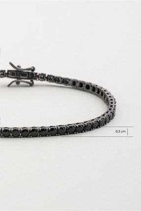 دستبند نقره مشکی مردانه 925 عیار So Chic - کد 899379777