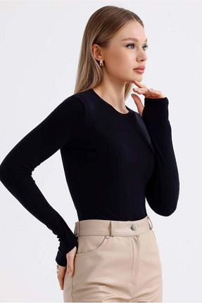 بادی مشکی زنانه یقه دوچرخه MODA - کد 899386900