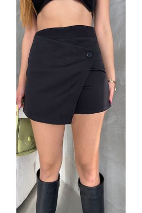 شلوارک و برمودا مشکی زنانه فاق بلند beri fashion - کد 899392440