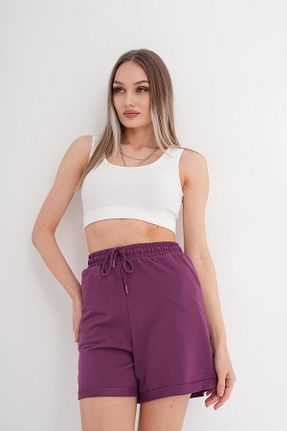 شلوارک و برمودا بنفش زنانه جین Şimal - کد 900235411