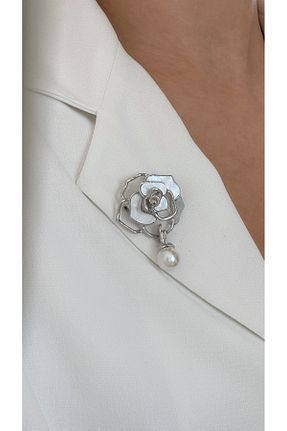 سنجاق سینه طوسی زنانه فلزی Âlâ Atelier - کد 899411823