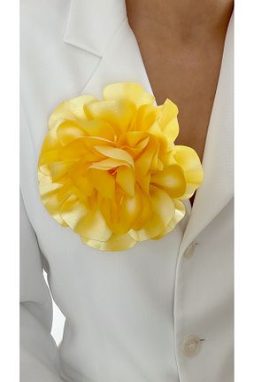 سنجاق سینه زرد زنانه پلی استر Âlâ Atelier - کد 899396172