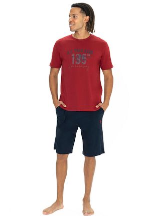 ست لباس راحتی زرشکی مردانه چاپی U.S. Polo Assn. - کد 899424852