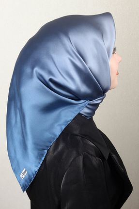دستمال گردن سرمه ای زنانه ابریشم Joyas - کد 899421756