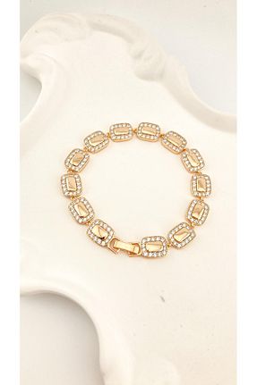 دستبند استیل (فولاد) زرد زنانه روکش طلا Miracle Jewelry - کد 899426776