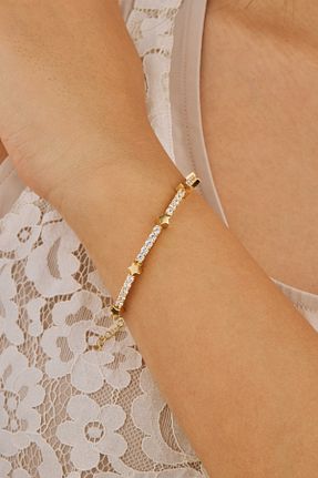 دستبند طلا رنگی زنانه 18 عیار Joy of Jade - کد 922176753