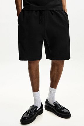 شلوارک و برمودا مشکی مردانه اسلیم Bershka - کد 899505610