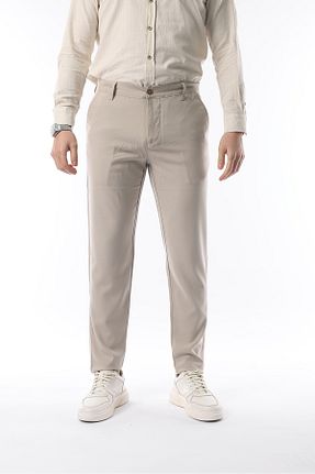 شلوار بژ مردانه پارچه İDS COLLECTİON - کد 716413952