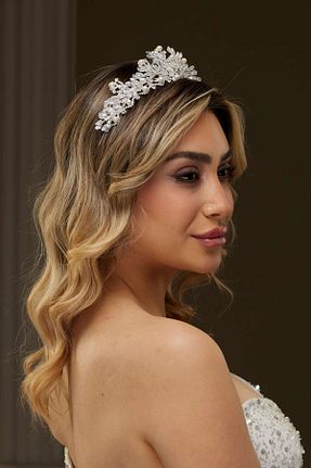 تاج سفید زنانه مروارید yusay - کد 899431937