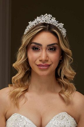 تاج سفید زنانه مروارید yusay - کد 899431937