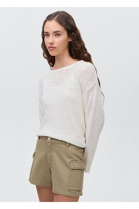شلوارک و برمودا خاکی زنانه پنبه ای MANGO Teen - کد 899439626
