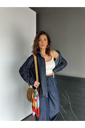پیراهن سرمه ای زنانه رگولار Zerrincan Giyim - کد 899440329