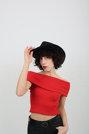 بلوز قرمز زنانه ساده Butik - کد 899446000