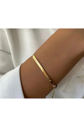 دستبند استیل (فولاد) طلائی استیل (فولاد) shop - کد 899247806