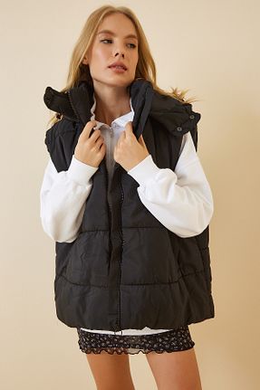 جلیقه مشکی زنانه اورسایز Lovelyİstanbul - کد 854650482