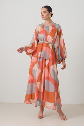لباس نارنجی زنانه بافتنی Setre - کد 899484785