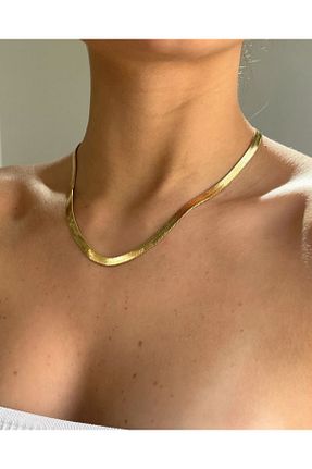 گردنبند استیل ( فولاد ) طلائی زنانه استیل (فولاد) Diklipsaksesuar - کد 899499477