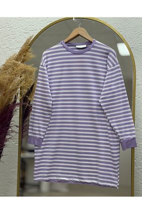 بلوز حجاب بنفش زنانه Fitted Genel Markalar - کد 899508180