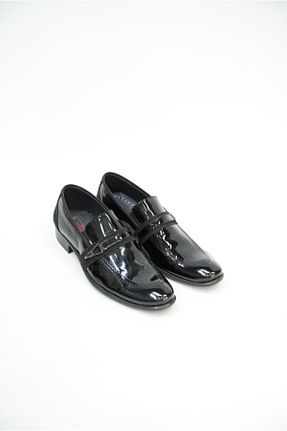بابت مشکی مردانه چرم لاکی EYMEN SHOES - کد 899505194