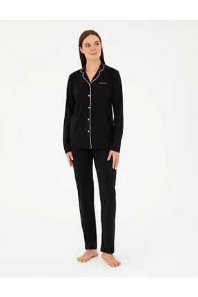 ست لباس راحتی مشکی زنانه ساده Pierre Cardin - کد 899517187