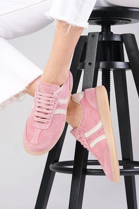 کفش اسنیکر صورتی زنانه چرم اصل Mio Gusto - کد 899511623