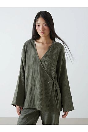 کت خاکی زنانه Loose LC Waikiki - کد 899517439