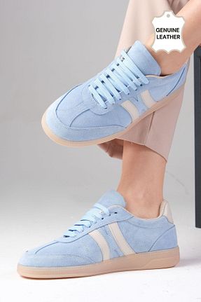 کفش اسنیکر آبی زنانه چرم اصل Mio Gusto - کد 899511576